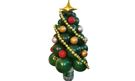 Árvore de Natal caseira edição caseira Mini balão de látex Árvore de Natal