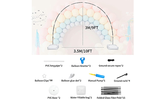 Conjunto de arco de balão para envio