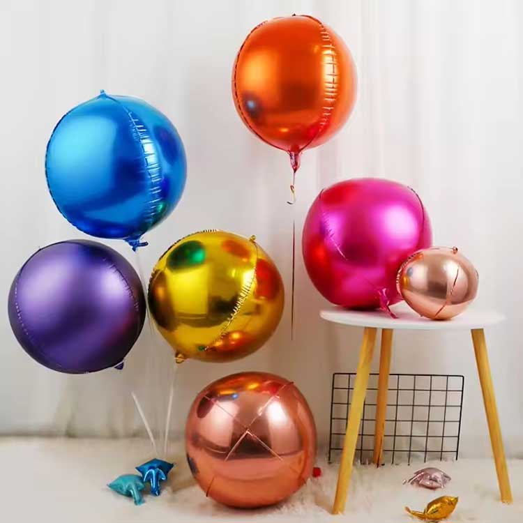 Balão Foil Redondo Colorido 4D