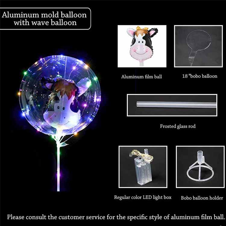 Conjunto de balão de papel alumínio