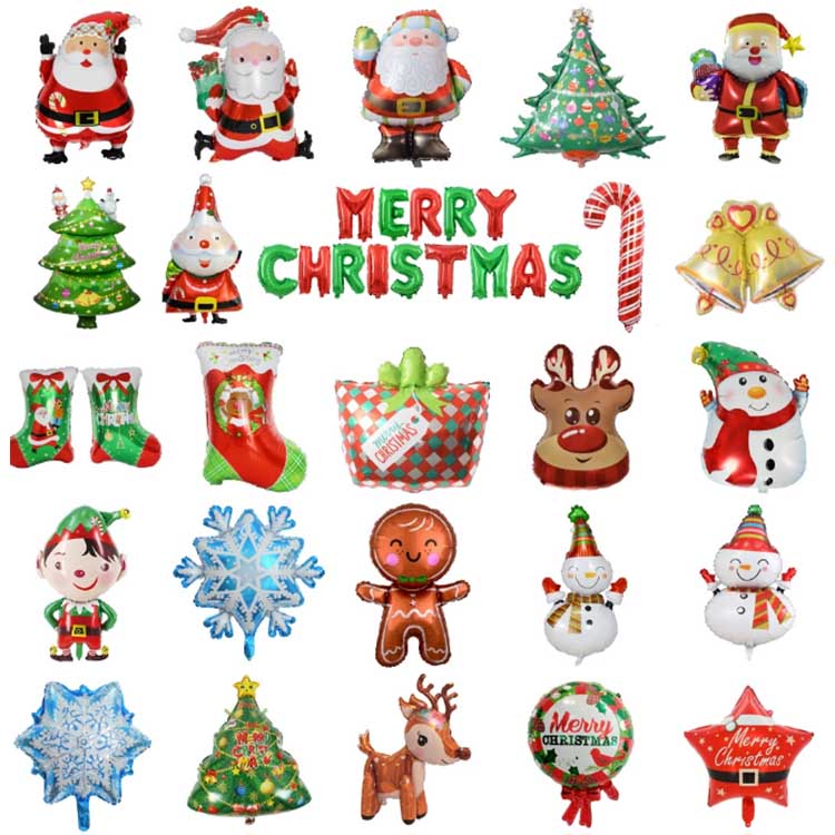 Balões de folha de alumínio de Natal