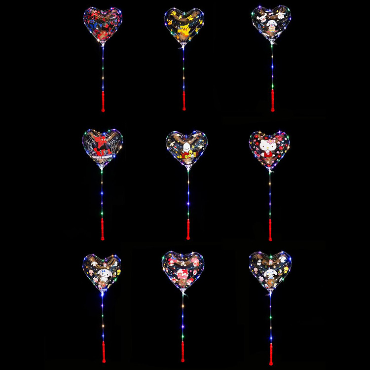 Balões Bobo impressos em formato de coração