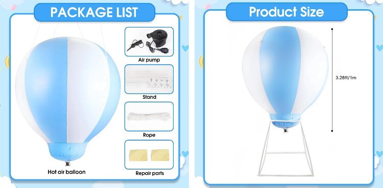 reusable inflatable half hot air balloon China