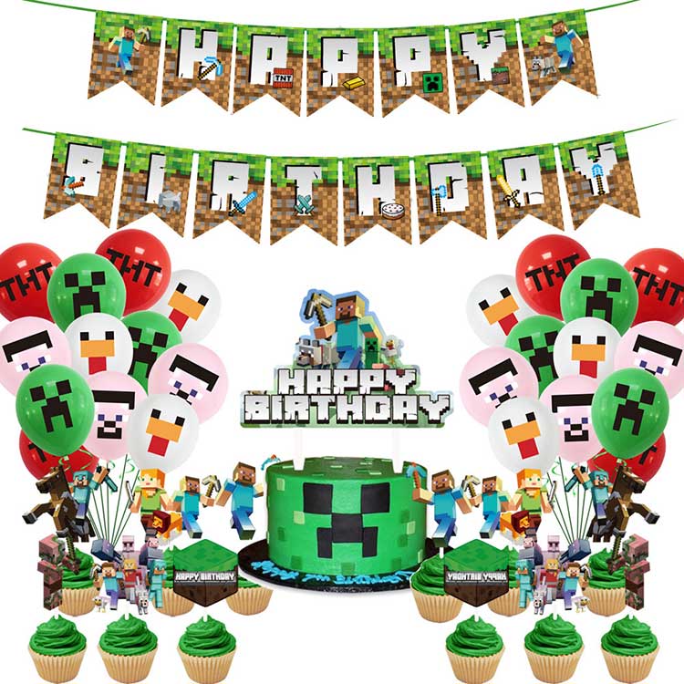 Decorações de festa Minecraft
