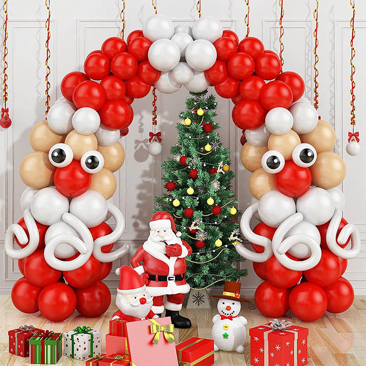 Novo kit de arco de guirlanda de balão de látex para festa de natal