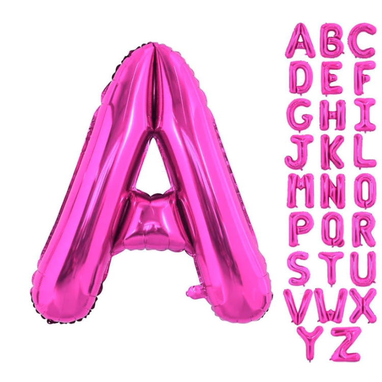 Balões de letras rosa