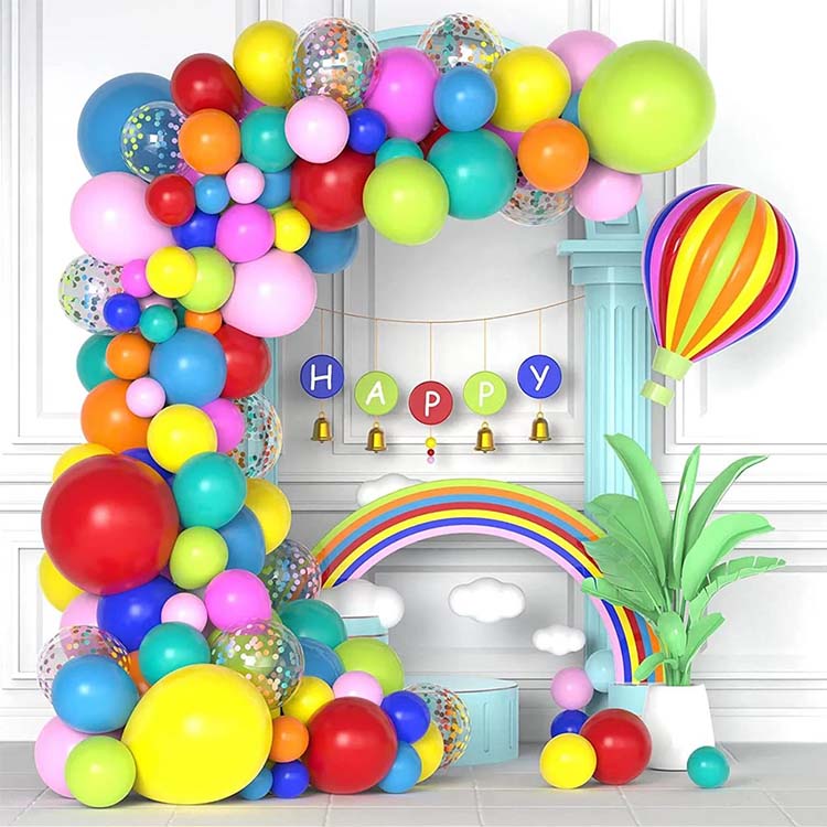 Conjunto de arco de balão arco -íris