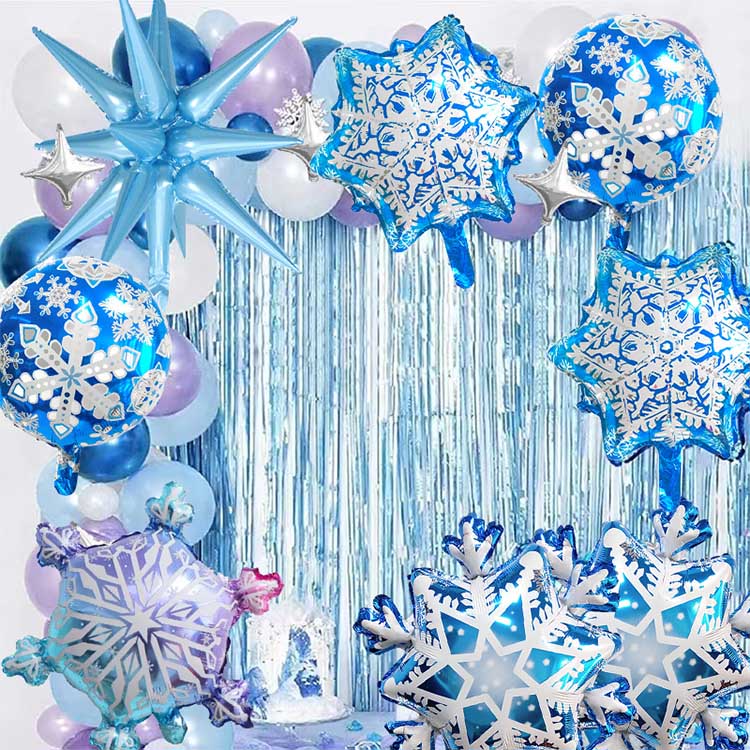 Balão de folha de floco de neve